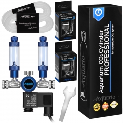 Aquario BLUE TWIN Professional - podwójny zestaw CO2 z butlą 8l