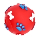 Pet Nova zabawka gumowa - piłka ze wzorem łapek i kości czerwona 6cm