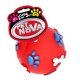 Pet Nova zabawka gumowa - piłka ze wzorem łapek i kości czerwona 6cm