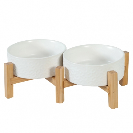 Zolux Keramo Duo - miska ceramiczna biała 2 x 700ml