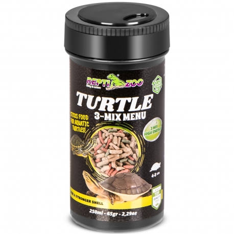Repti-Zoo Turtle 3-Mix Menu 250ml - pokarm z czosnkiem dla żółwi wodnolądowych
